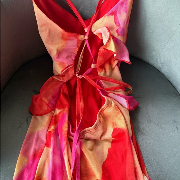 Colorful Ruffle Maxi Dress - Picture 3 of 3